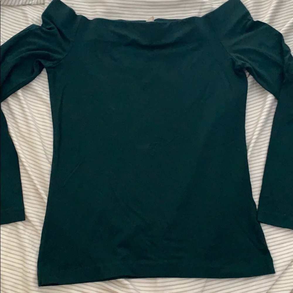 Forest Green off the shoulder Top